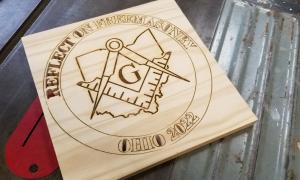 The rough laser etched outlines